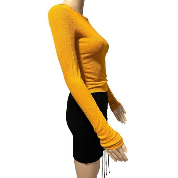 Chic Mustard Long Sleeve Top - Picture 3 of 5